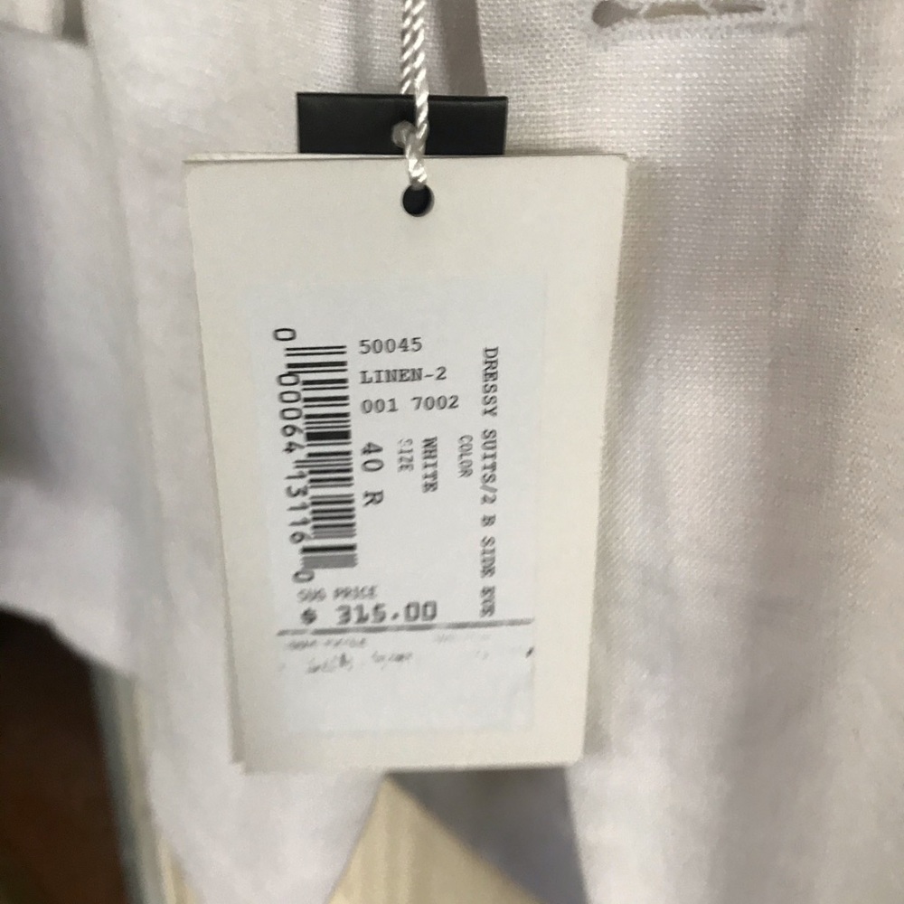 White linen suit